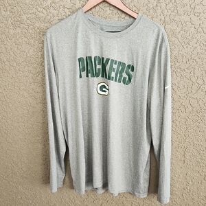Nike Green Bay Packers Long Sleeve Tshirt Athletic Cut